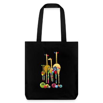 Girafes - Tote bag épais recyclé Stanley/Stella - noir - Devant