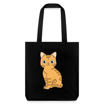 Tabby Cat - Stanley/Stella Heavyweight Recycled Tote Bag - black - Front