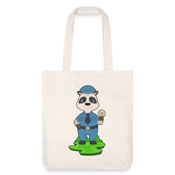 Meerkat Cop Donut Police - Stanley/Stella Heavyweight Recycled Tote Bag - natural white - Front