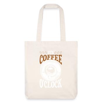 Its Coffee o'clock - Stanley/Stella recycelter Heavyweight Stoffbeutel - Naturweiß - Vorne
