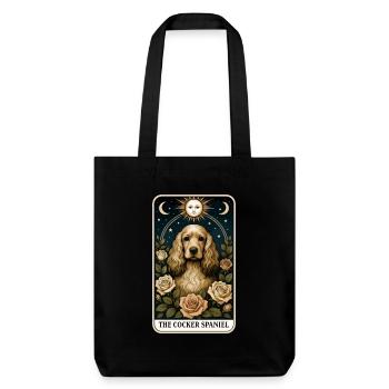 Cocker Spaniel - Stanley/Stella recycelter Heavyweight Stoffbeutel - Schwarz - Vorne