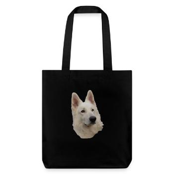 White Shepherd Head - Stanley/Stella Heavyweight Recycled Tote Bag - black - Front