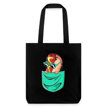Collation hot-dog - Tote bag épais recyclé Stanley/Stella - noir - Devant