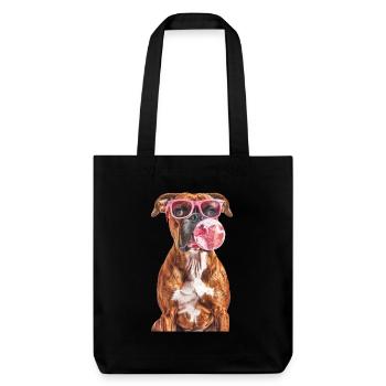 Boxer - Stanley/Stella recycelter Heavyweight Stoffbeutel - Schwarz - Vorne