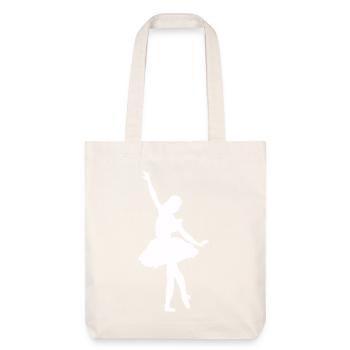 Tanzende Silhouette Ballett - Stanley/Stella recycelter Heavyweight Stoffbeutel - Naturweiß - Vorne