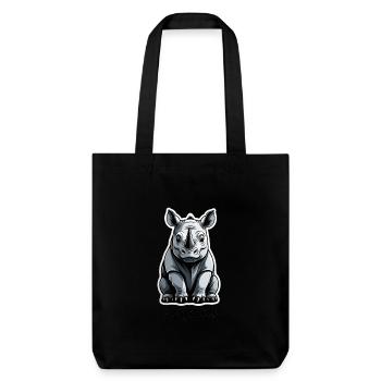 Enregistrer les rihnos - Tote bag épais recyclé Stanley/Stella - noir - Devant