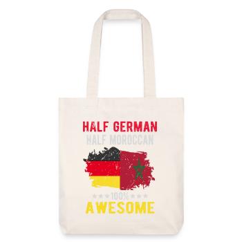 Half German half Moroccans - Stanley/Stella Heavyweight Recycled Tote Bag - natural white - Front
