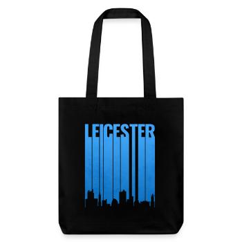 Leicester Skyline Blue Gradient - Stanley/Stella Heavyweight Recycled Tote Bag - black - Front