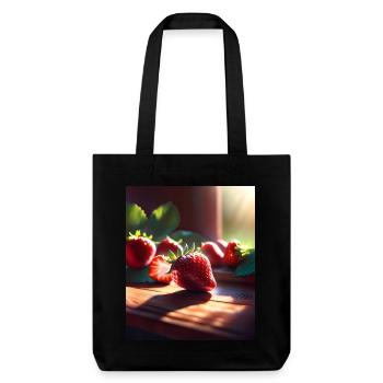 J’adore les fraises - Tote bag épais recyclé Stanley/Stella - noir - Devant
