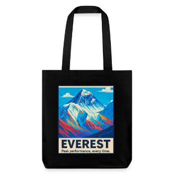 Everest – Peak Performance - Stanley/Stella recycelter Heavyweight Stoffbeutel - Schwarz - Vorne