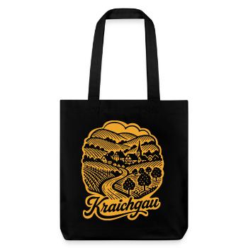 Kraichgau Retro Design mit Schriftzug - Stanley/Stella recycelter Heavyweight Stoffbeutel - Schwarz - Vorne