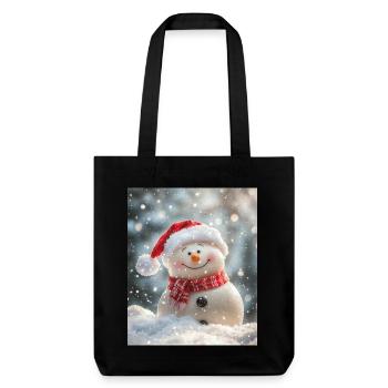 Bonhomme de neige - Tote bag épais recyclé Stanley/Stella - noir - Devant