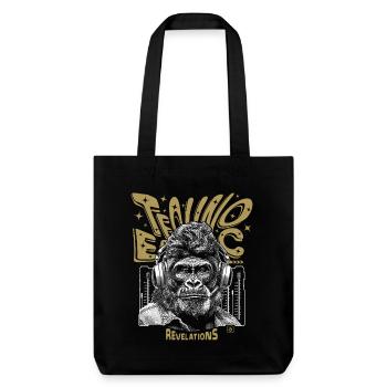 Affe Shirt: Techno-Vibes für Streetwear-Fans - Stanley/Stella recycelter Heavyweight Stoffbeutel - Schwarz - Vorne