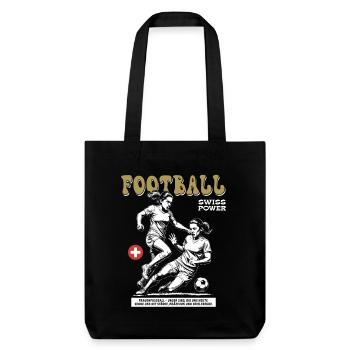 Kampfgeist gezeigt: Schweizer Frauenfußball Shirt - Stanley/Stella recycelter Heavyweight Stoffbeutel - Schwarz - Vorne