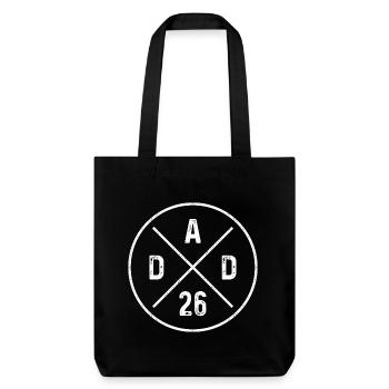 Dad 26 Grunge Baby Vatertag - Papa 2026 Geschenk - Stanley/Stella recycelter Heavyweight Stoffbeutel - Schwarz - Vorne