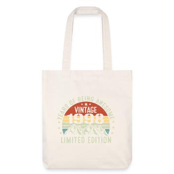 Cadeau pour Célébrer Votre Année de Naissance 1998 - Tote bag épais recyclé Stanley/Stella - blanc cassé - Devant