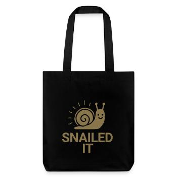 Snailed it - Stanley/Stella recycelter Heavyweight Stoffbeutel - Schwarz - Vorne