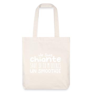 Frau, die liebt: Smoothie. Lustiger Design-Humor - Stanley/Stella recycelter Heavyweight Stoffbeutel - Naturweiß - Vorne