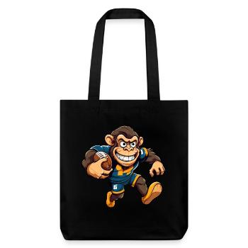 Singe de rugby - Tote bag épais recyclé Stanley/Stella - noir - Devant