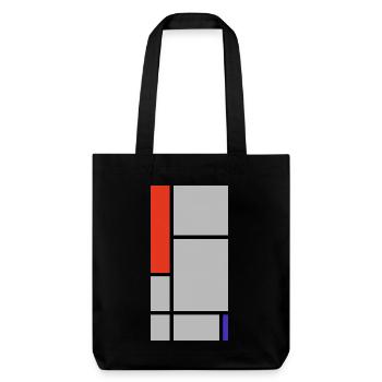 Blocs géométriques abstraits - Tote bag épais recyclé Stanley/Stella - noir - Devant