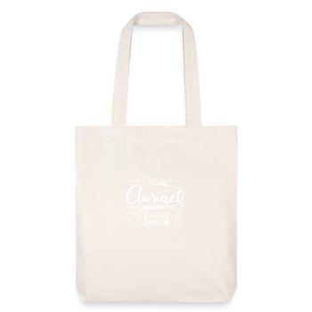 I let my clarinet speak - Stanley/Stella recycelter Heavyweight Stoffbeutel - Naturweiß - Vorne