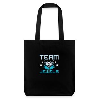 Gender Reveal Team boy team jewels - Stanley/Stella recycelter Heavyweight Stoffbeutel - Schwarz - Vorne