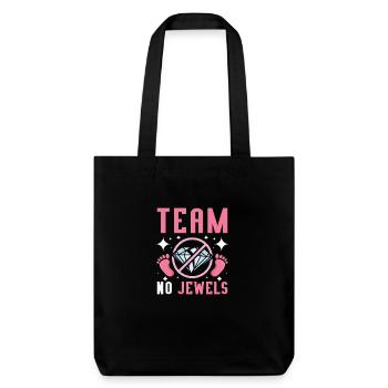 Gender Reveal Team girl team no jewels - Stanley/Stella recycelter Heavyweight Stoffbeutel - Schwarz - Vorne