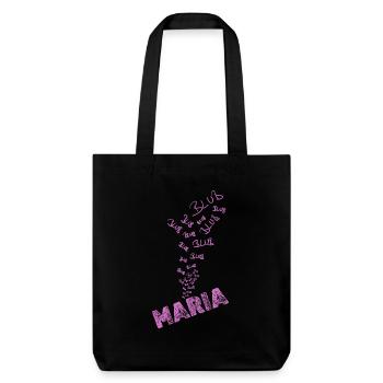 Maria - Stanley/Stella recycelter Heavyweight Stoffbeutel - Schwarz - Vorne