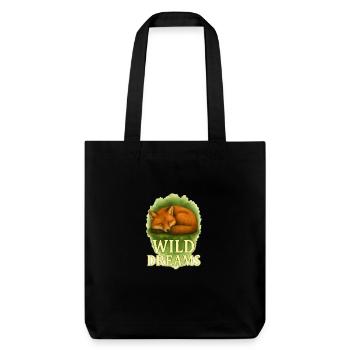 Wild Dreams – Sleeping Fox Watercolor Motif - Stanley/Stella Heavyweight Recycled Tote Bag - black - Front