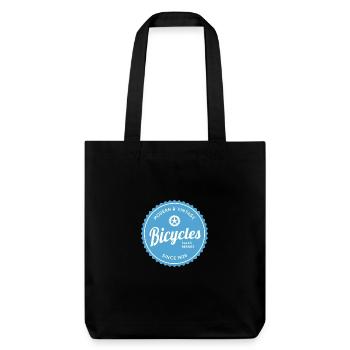Bicyclettes modernes et vintage - Tote bag épais recyclé Stanley/Stella - noir - Devant