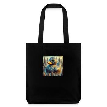 Bath Duck Black Surreal Abstract - Stanley/Stella Heavyweight Recycled Tote Bag - black - Front