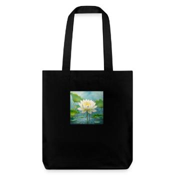 Lotus blossom - Stanley/Stella Heavyweight Recycled Tote Bag - black - Front
