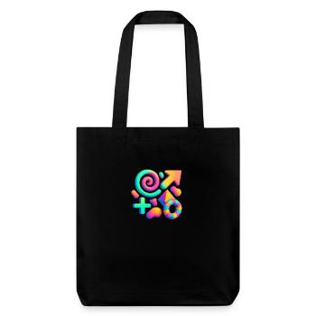 Neon Dreams – Explosion de formes abstraites en 3D - Tote bag épais recyclé Stanley/Stella - noir - Devant