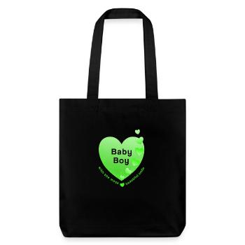 Baby Boy - Stanley/Stella recycelter Heavyweight Stoffbeutel - Schwarz - Vorne