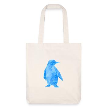 Diamond Penguin Geometric Design - Stanley/Stella Heavyweight Recycled Tote Bag - natural white - Front