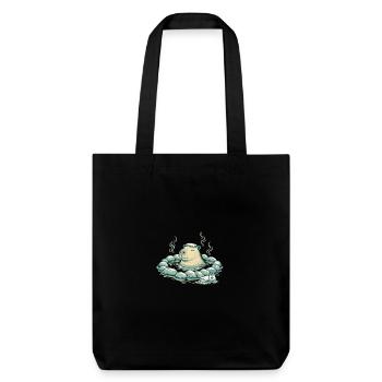 Capybara dans le bain de source - Tote bag épais recyclé Stanley/Stella - noir - Devant