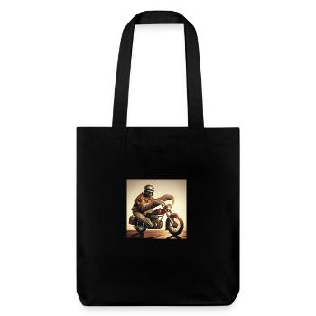 Paresseux Motard Vagabond - Tote bag épais recyclé Stanley/Stella - noir - Devant