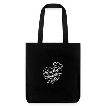 Brot Backen mit Sauerteig und Liebe - Stanley/Stella recycelter Heavyweight Stoffbeutel - Schwarz - Vorne