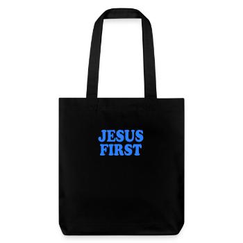 Jesus first - Tote bag épais recyclé Stanley/Stella - noir - Devant