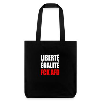 Liberté Égalité fck afd - Stanley/Stella recycelter Heavyweight Stoffbeutel - Schwarz - Vorne