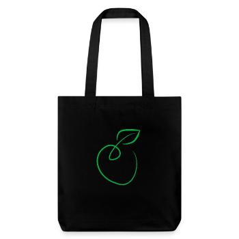 pomme - Tote bag épais recyclé Stanley/Stella - noir - Devant