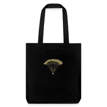 Parachutiste en silhouette nuageuse - Tote bag épais recyclé Stanley/Stella - noir - Devant