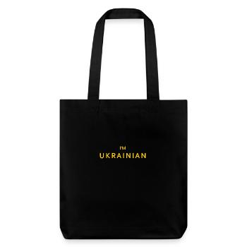 Ukraine - Stanley/Stella recycelter Heavyweight Stoffbeutel - Schwarz - Vorne