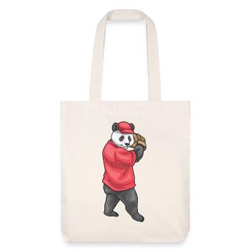 Panda Baseball Gant de baseball - Tote bag épais recyclé Stanley/Stella - blanc cassé - Devant