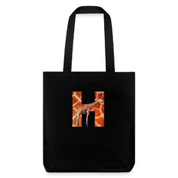giraffe h - Stanley/Stella Heavyweight Recycled Tote Bag - black - Front