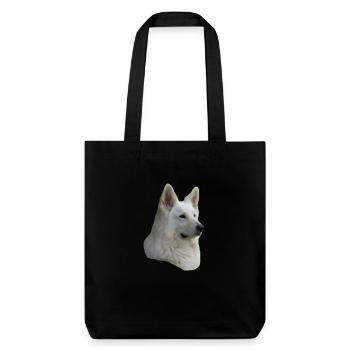White Shepherd Head - Stanley/Stella Heavyweight Recycled Tote Bag - black - Front