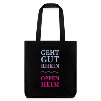 Geht gut Rhein - Oppenheim - Stanley/Stella recycelter Heavyweight Stoffbeutel - Schwarz - Vorne