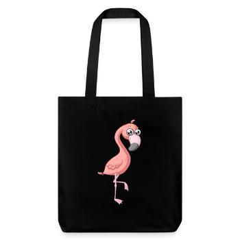 Flamant comique doux - Tote bag épais recyclé Stanley/Stella - noir - Devant