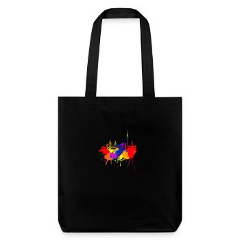 Hambourg Skyline Couleurs Colorées Peinture Art Perle - Tote bag épais recyclé Stanley/Stella - noir - Devant