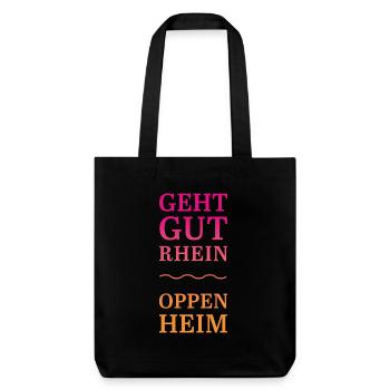 Geht gut Rhein - Oppenheim - Stanley/Stella recycelter Heavyweight Stoffbeutel - Schwarz - Vorne